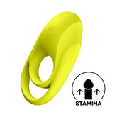 Satisfyer Spectacular Duo Vibrating Silicone Cock Ring Light Green